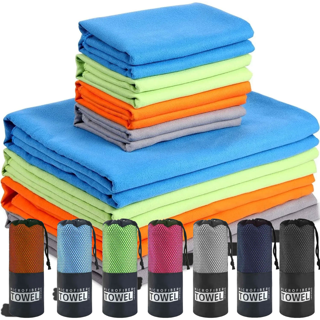 Super Soft &amp; Quick-Dry Microfiber Towel – The Perfect Travel, Sports, &amp; Gym Companion