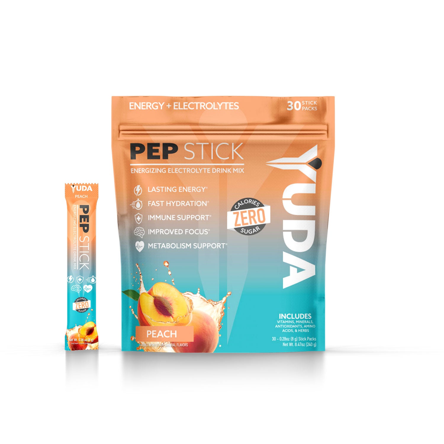 Pep Stick Energizing Electrolyte Drink Mix - Peach